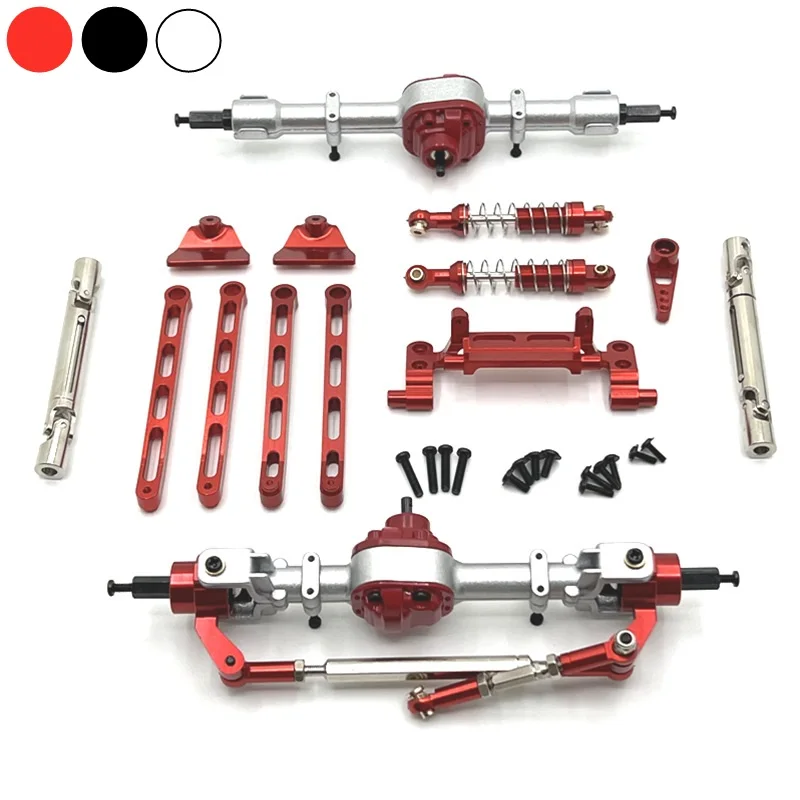 MN82 LC79 MN78 Metal Front and Rear Axle Chassis Link Rod Pull Rod Mount Shock Absorber Set 1/12 RC Car Upgrade Parts