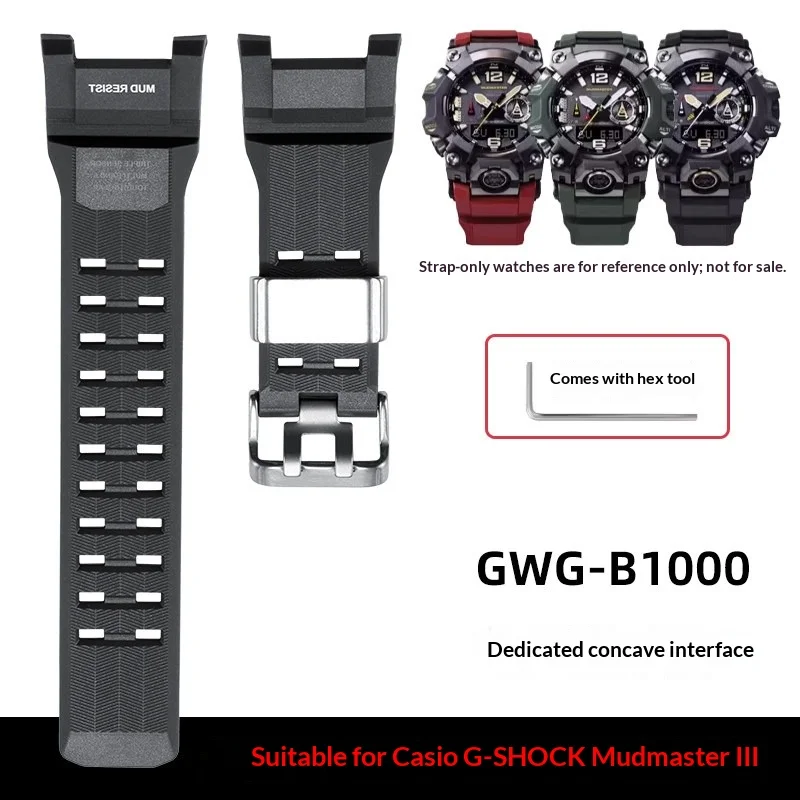Notch Resin Replacement Watch Strap With Bezel Fit Casio G-Shock GWG-B1000 Mudman 3rd Generation Men Watch Accessories