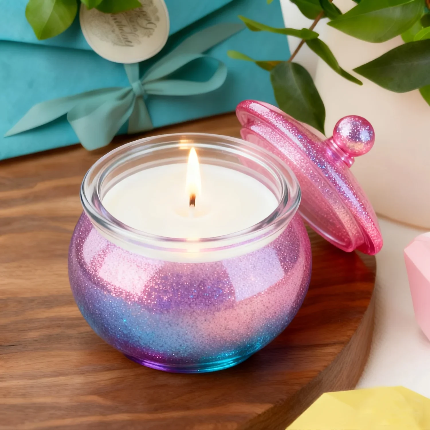 1 set of round resin can molds with LIDS, DIY jewelry storage boxes, concrete candle containers, gift and home decoration view 2