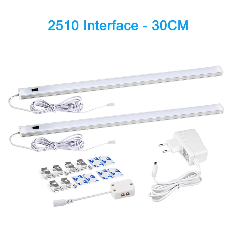 LED Licht Onder Kast Verlichting Voor Keuken Hand Sweep Schakelaar PIR Bewegingssensor Kast Garderobe Lamp 30/40/50 cm Led Nachtlampje