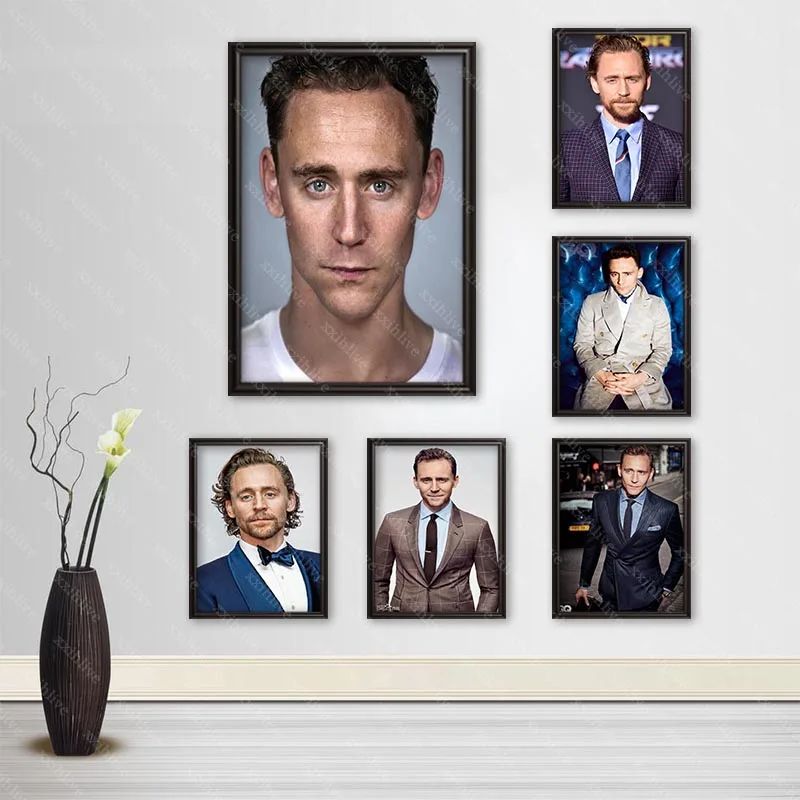 Custom Famous Actors Tom Hiddleston Silk Cloth Canvas Poster Home Decoration Wall Art Fabric Poster Print 30x45cm,40x60cm