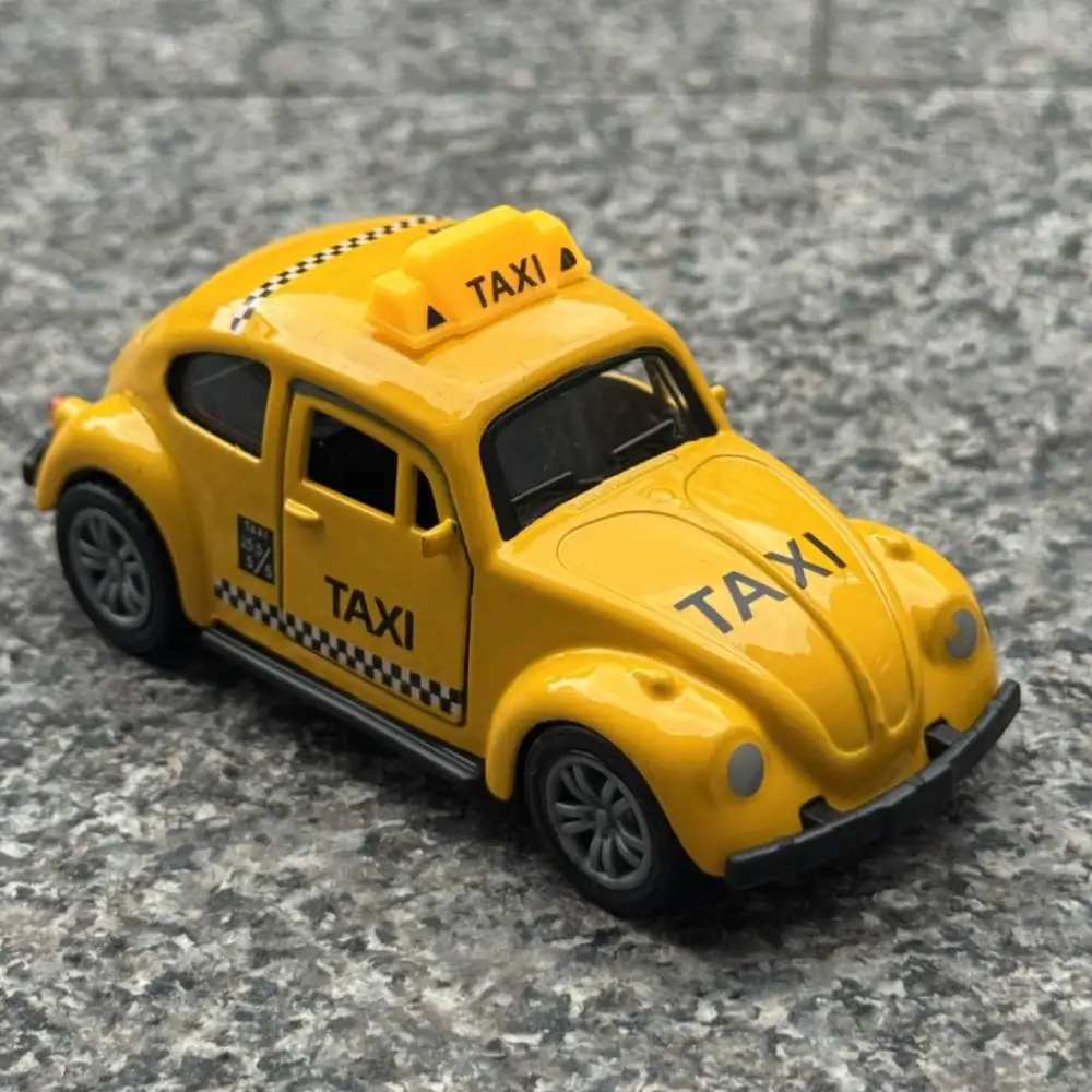 Modelo de coche de Taxi de aleación 1/43, Mini simulación extraíble, escarabajo fundido a presión, vehículos clásicos, modelo para niño, juguete de colección, adorno de coche