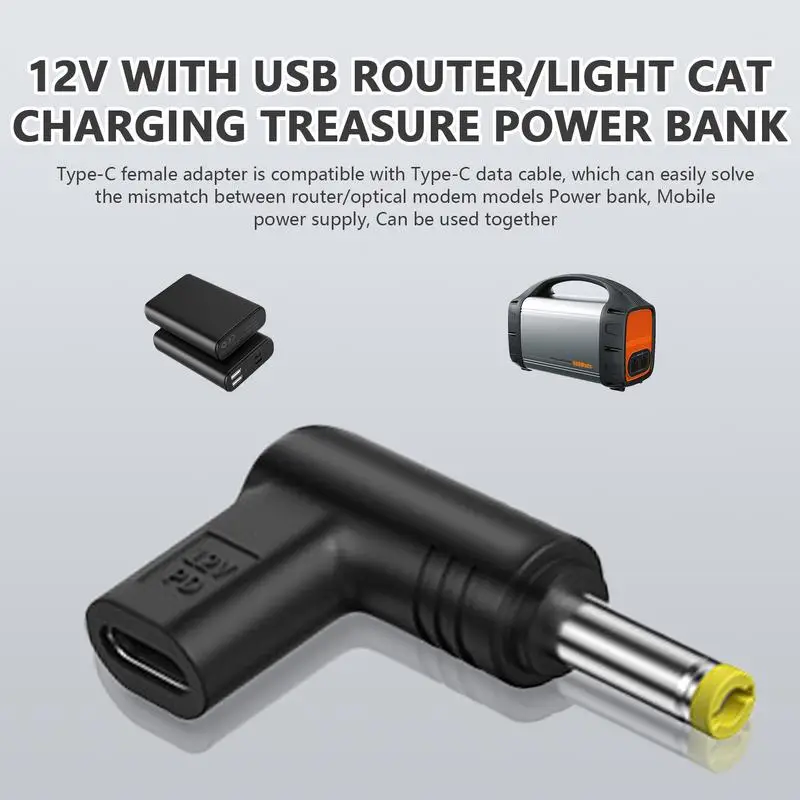 1PCS USB C PD to DC Power Connector Universal 12V Type C to DC Jack Plug Charging Adapter Converter For Router Tablet