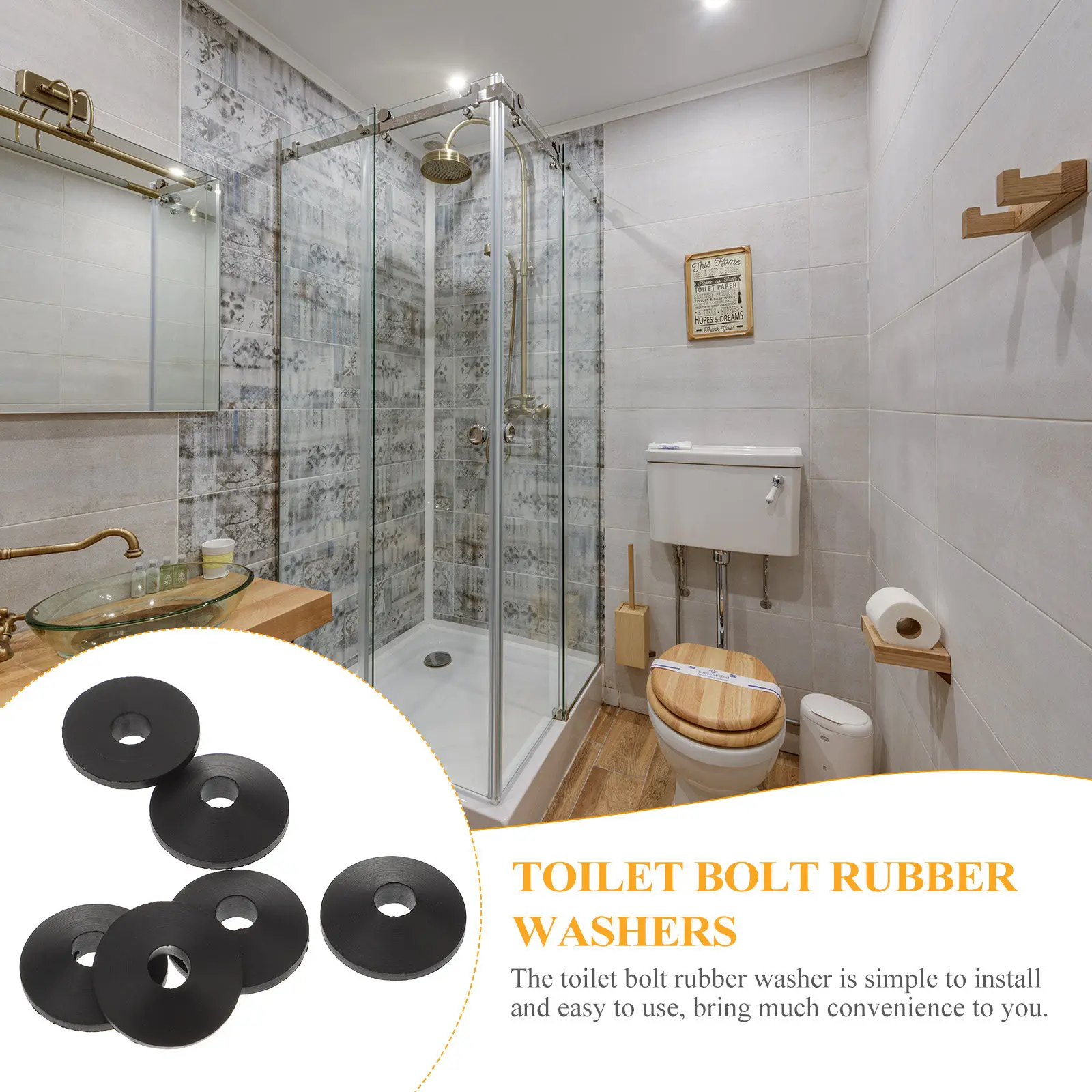20Pcs Seals Rubber Washers Toilet Bolt Gaskets Conical Shape Superior Compression Seal Long-Lasting Toilet Tank Screw Washers