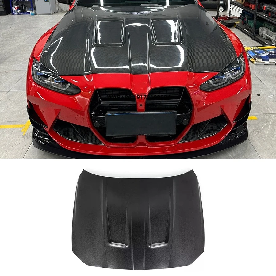 

IND Design Carbon Fiber M4 Car Hood for B-MW G80 G82 M3 M4 2021+ High Quality Front Engine Hood Bonnet Cover Bodykit New