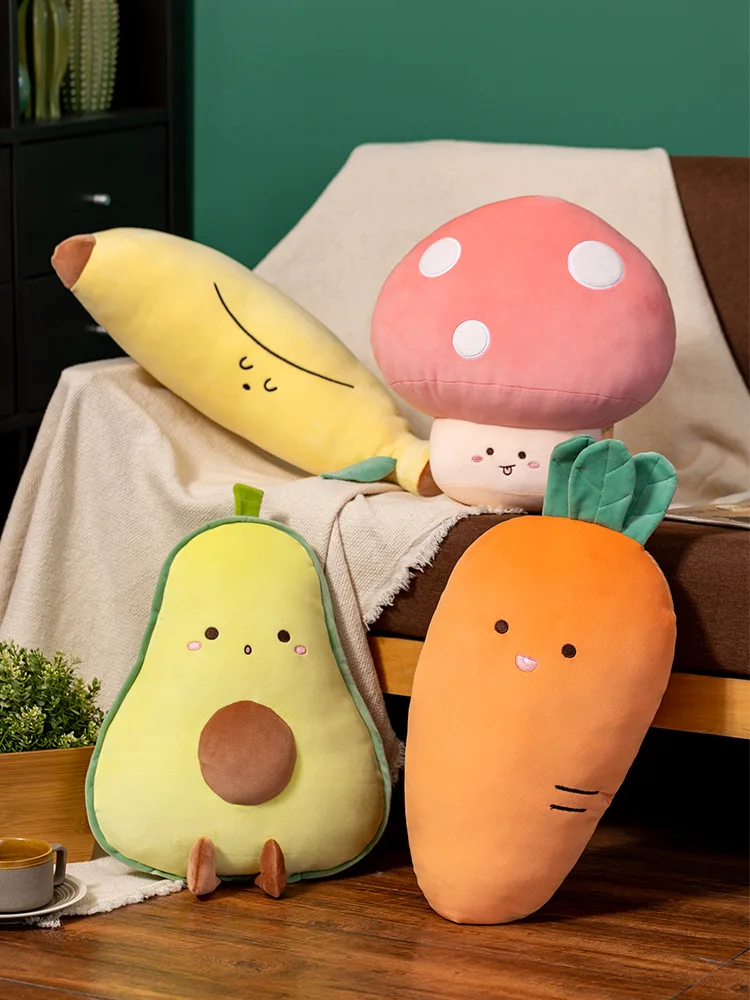 Fruit and Vegetable Personalized Pillow Home Office Sofas Lumbar Support Pillow Bedside Cushion Cute Creative Plush Toy