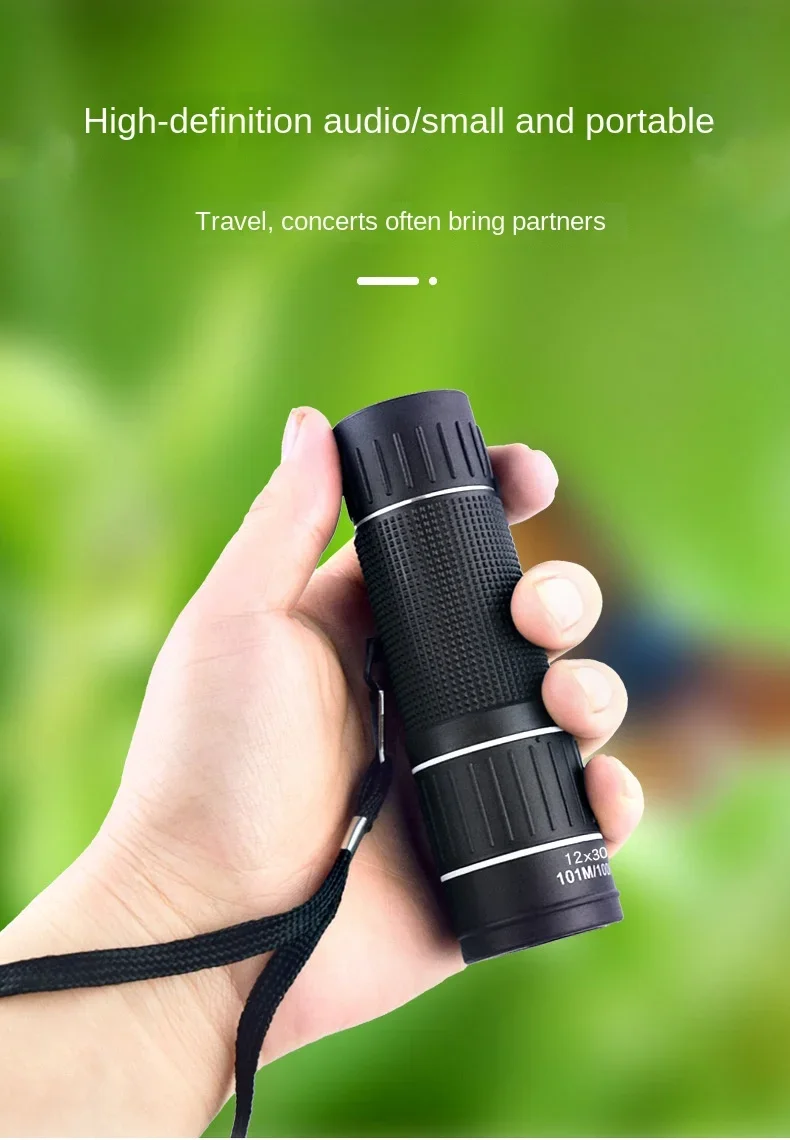 New 12 × 30 Monocular Telescope High Power High Definition Travel Pocket Small Single Hole Glasses Custom