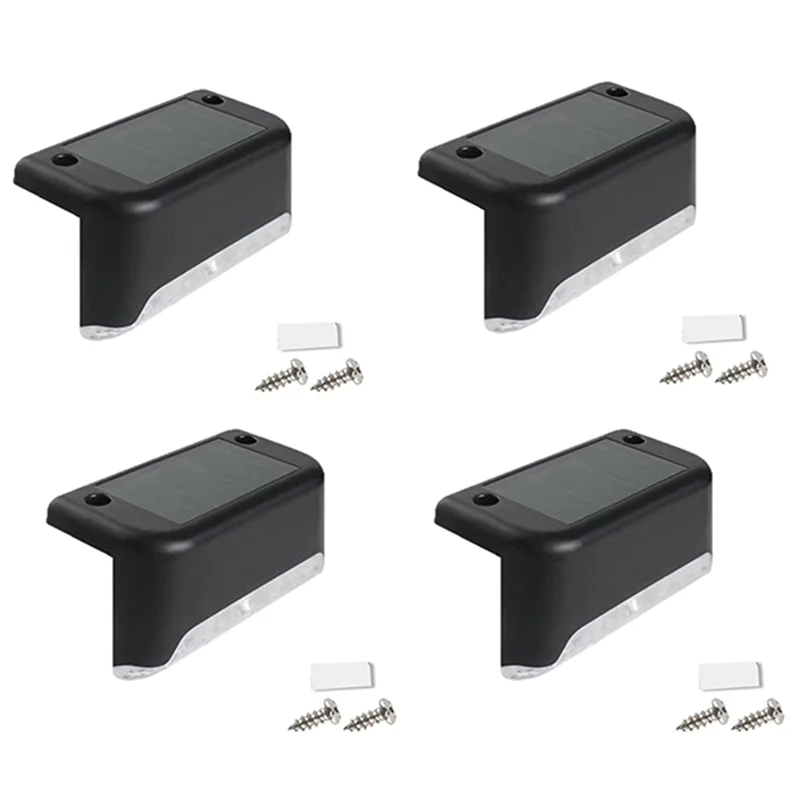 ABKS-Lâmpadas de jardim de energia solar à prova d'água ao ar livre para cerca, pátio, caminho, luz de cerca