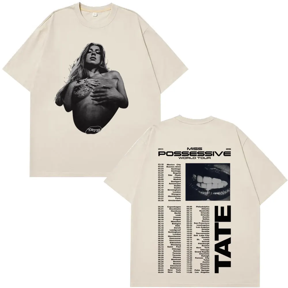 تيت ماكراي ملكة جمال ممكن جولة 2025 تي شيرت عتيق الرجال النساء Harajuku قصيرة الأكمام تي شيرت القطن تي شيرت غير رسمي المشجعين هدية