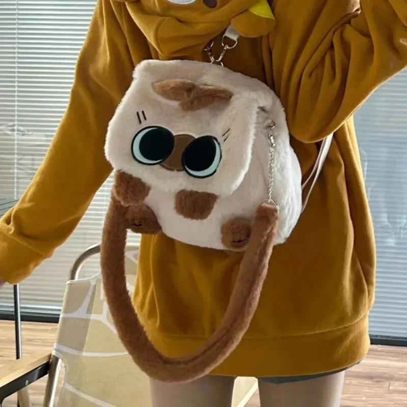 Cute Cartoon Large Capacity Kawaii Capybara Plush Backpack Schoolbag Student Women Bag Crossbody Bag Shoulder Bag Handbag Purses