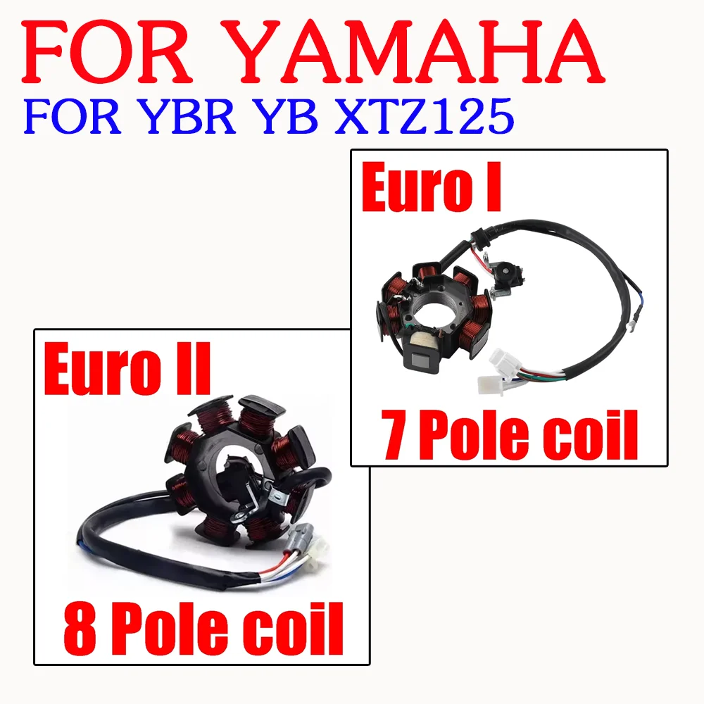 Bobina de encendido Magneto para motocicleta Yamaha YBR125 YB125 YBR 125 YB 125 XTZ125 XTZ XT125R XT125X, accesorios