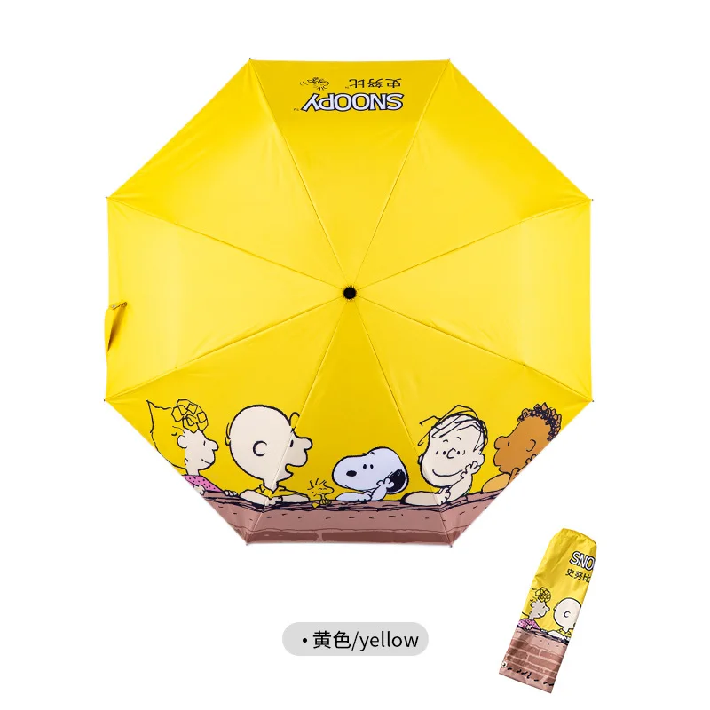 Snoopy Umbrella Girl Cartoon Fold Sun Protection Child Sun Umbrella Boys Rain or Shine Cute Student Snoopy Parasol Wholesale