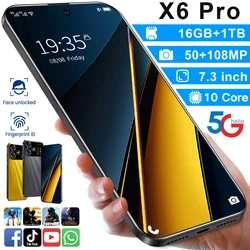 Teléfono Inteligente X6 Pro, Original, versión Global, 16 Gb + 1TB, 4G/5G, Sim Dual, Xioami, Android, desbloqueado, NFC, 2024