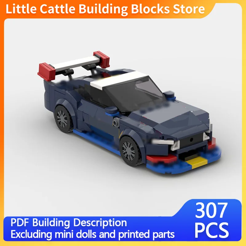 Speed Racing Car Model MOC Building Bricks Muscle Sports Car Modular Technology Gifts Holiday Assemble Children Toys Suit