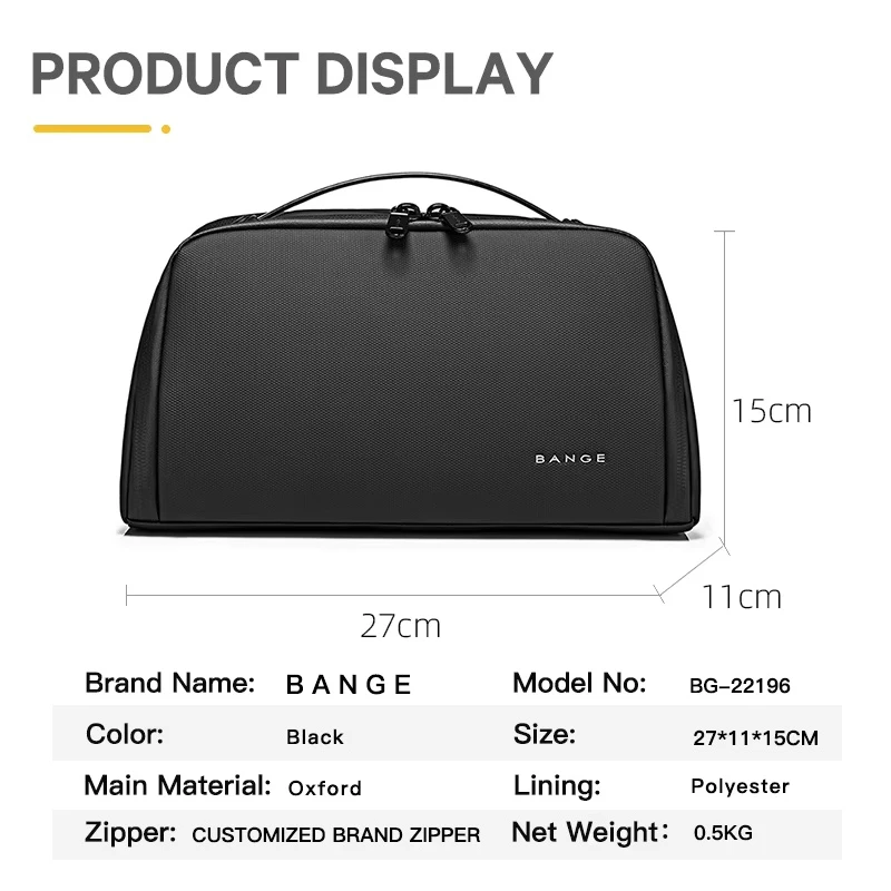 BANGE Oxford Fabric Men Portable Storage Bags Toiletry Kits Organizer Women Cosmetic Bags Waterproof Hanging Travel Wash Pouch