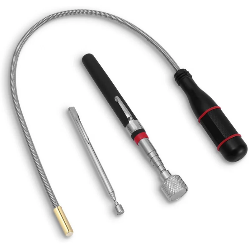3 Magnetic Pickup- Extendable Magnet, Telescopic  Pick-up  , Bendable Flexible