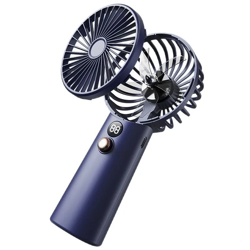

Large wind speed violent fan outdoor portable usb charging with display screen handheld small fan
