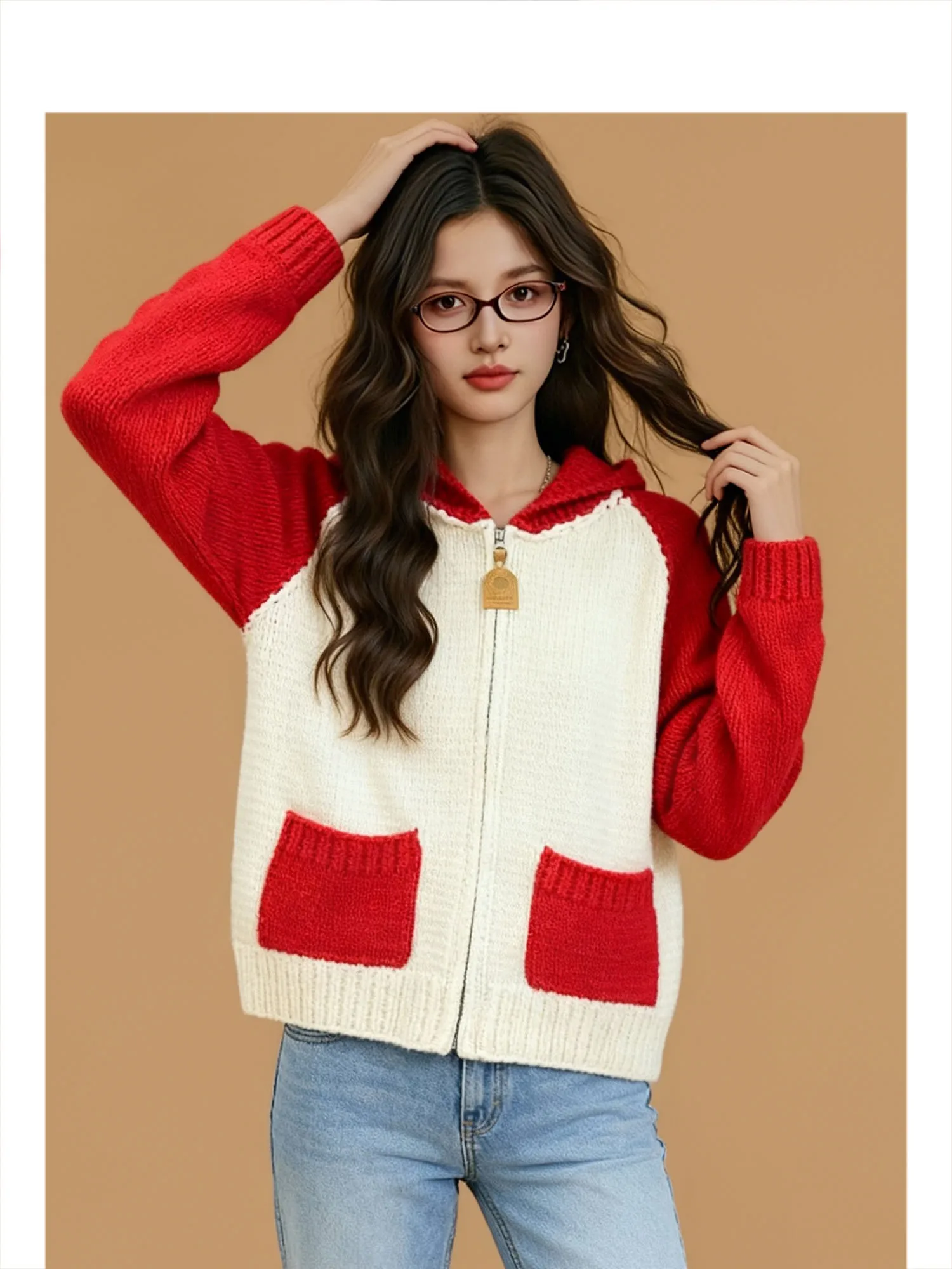 

Женский зимний свитер Forever 2 American College Sle, повседневный вязаный кардиган с вышивкой, топ с длинными рукавами