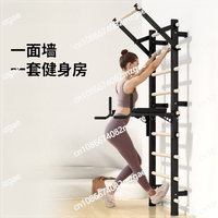 Wall-Mounted Swedish Ladder - Home Gym Equipment for Stretching, Ab Training & Posture Correction (Multi-Function Pull-Up Bar)