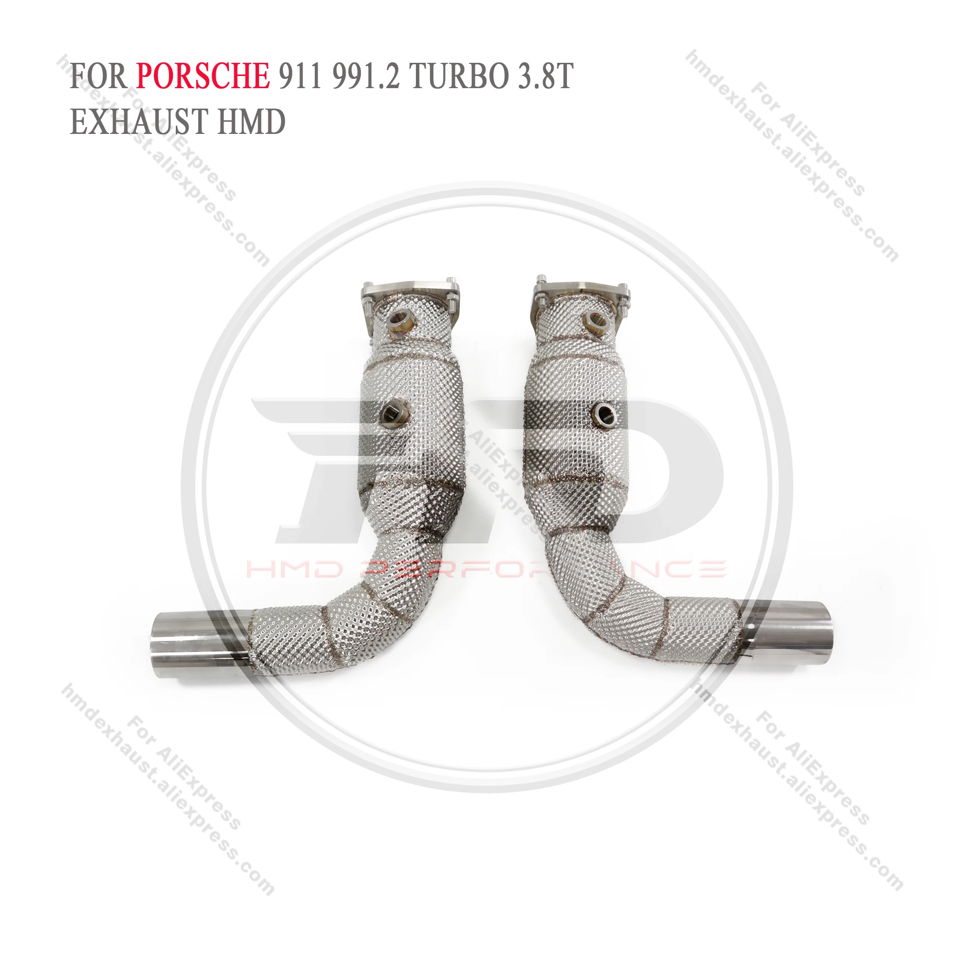 

HMD Exhaust Downpipe for Porsche 911 991.2 Turbo 3.8T Car Accessories With Catalytic Converter Header Without Cat Pipe