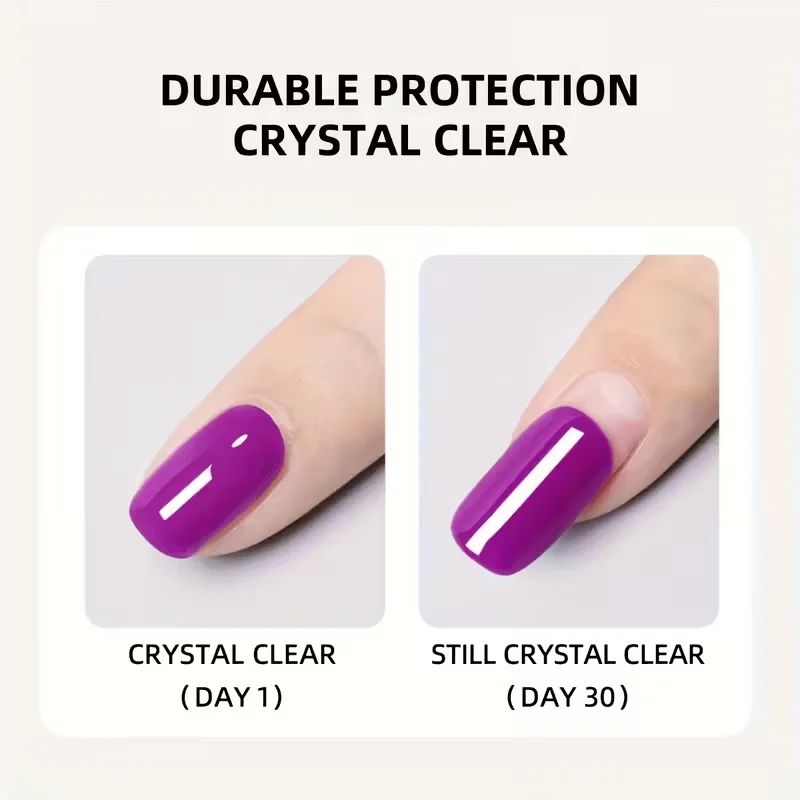 طلاء علوي زجاجي 15 مل: لامع للغاية، يدوم طويلاً، مقاوم للاهتراء، مقاوم للبقع، لا يغسل، يقوي الأظافر، لا يضر