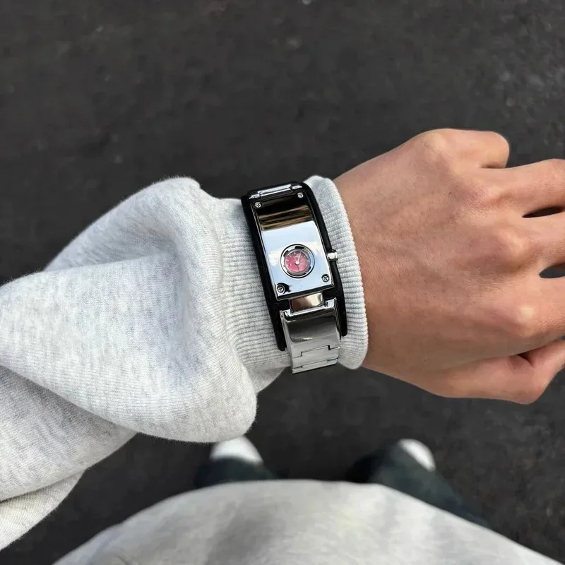 Niche Millennium Retro Watch Ninja Light Bracelet นาฬิกาอินเทรนด์ Future Technology Style Design Y2K Niche Accessories Wear