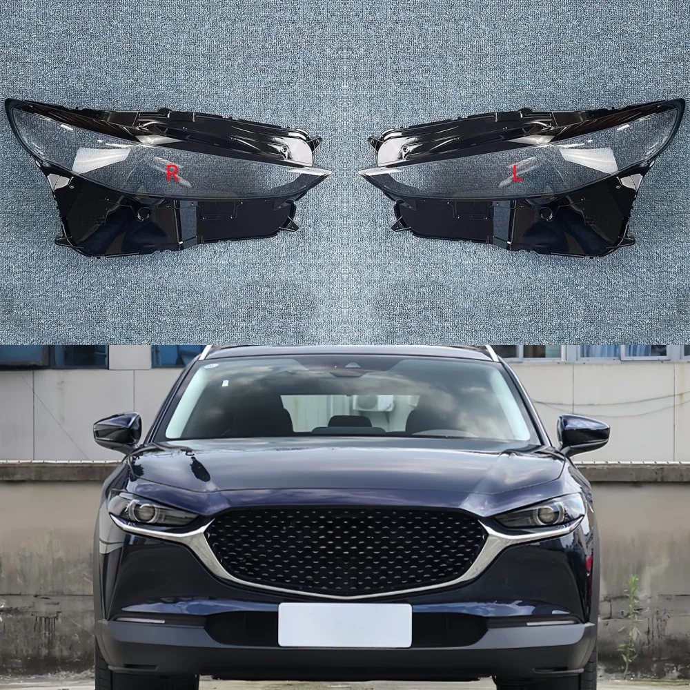 

For Mazda CX-30 2020 2021 2022 2023 Car Accessories Headlight Lens Cover Transparent Lampshade Headlamp Shell Plexiglass
