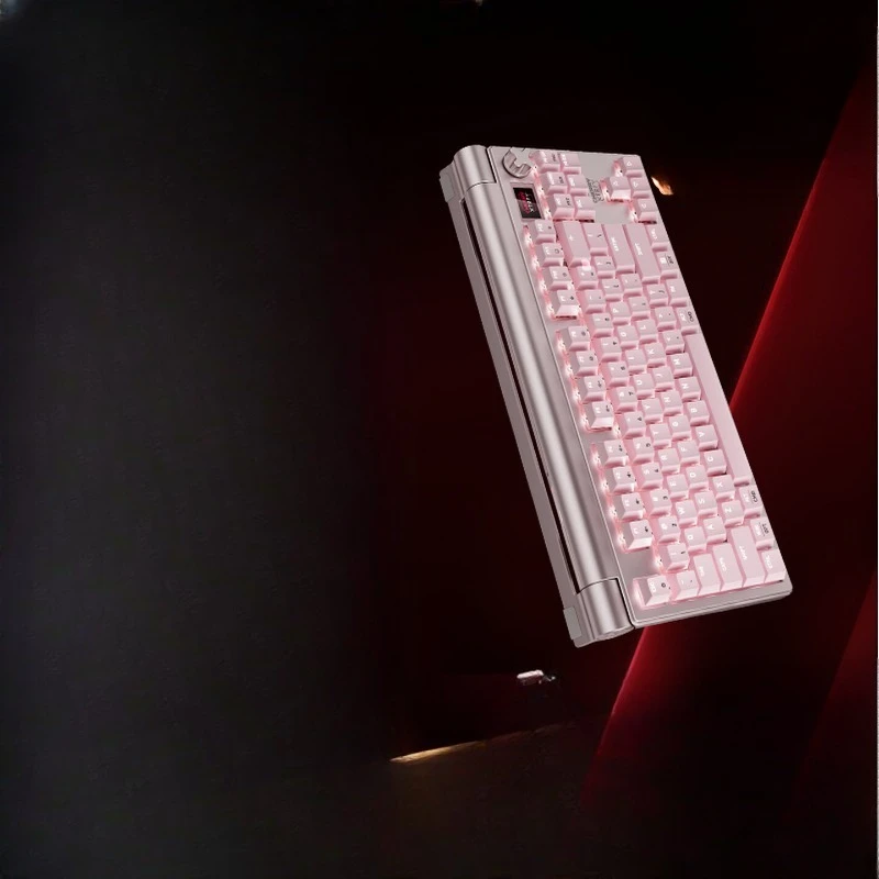 Flower aluminum lump petal shaft wireless three-mode mechanical keyboard