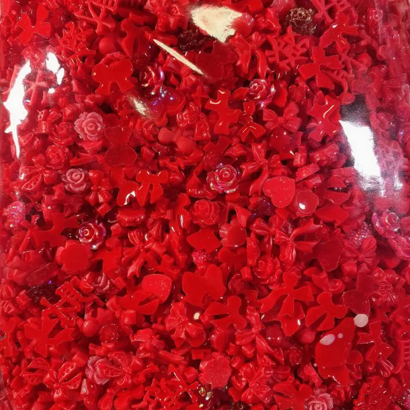 1-8Bag Wholesale Bulk Rose Bow Nail Art Resin Decorations Mixed Nail Rhinestones Charms DIY Kawaii Accessories Manicure Supplies