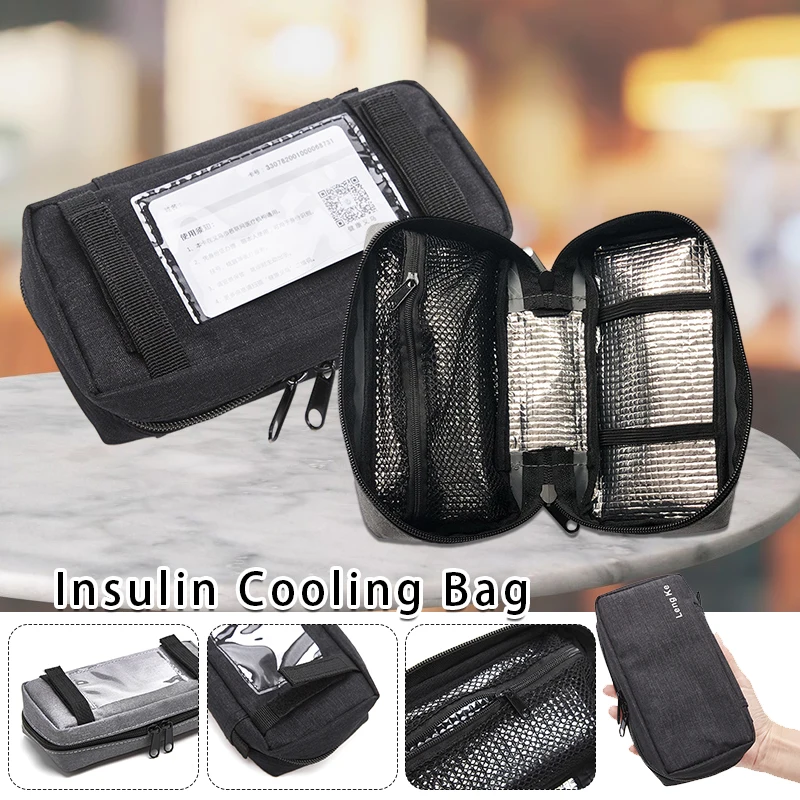 

Waterproof Thermal Insulated Pill Protector Diabetic Insulin Cooling Bag Without Gel Medicla Cooler Fridge Oxford Travel Case