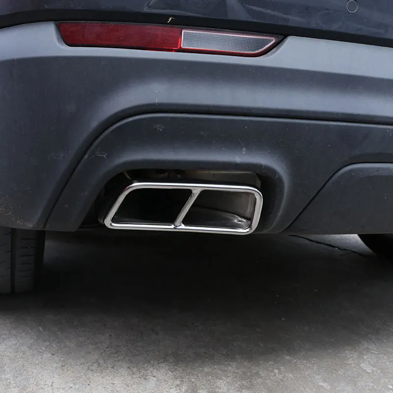 For Cadillac XT4 XT5 XT6 CT4 CT5 2016-2023 Stainless Steel Silver Car Exhaust Pipe Muffler Cover Trim Stickers Car Accessories