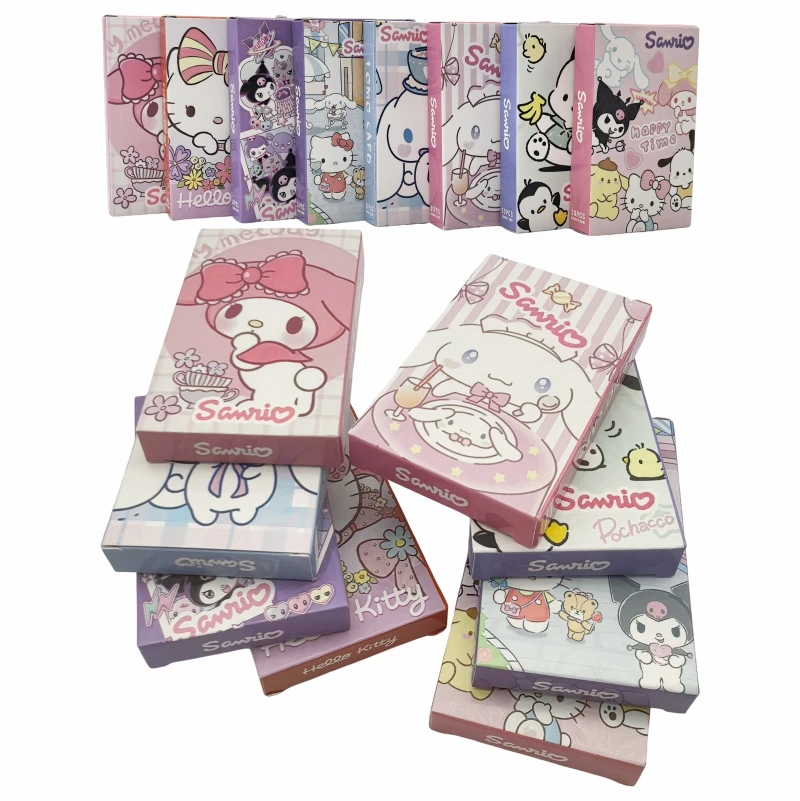 30pcs Boxed Sanrio Hello Kitty Kuromi Melody Cinnamonroll Kids Cartoon Laser Cards  Anime Collecting Game Cards Gift Photo Cards