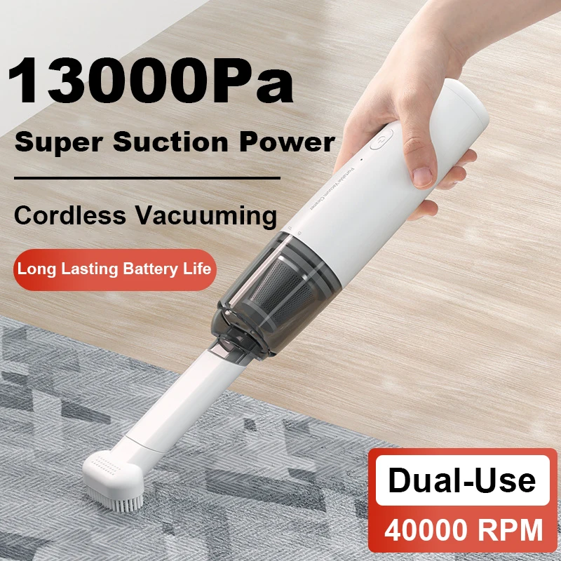 

Cordless Handheld Vacuum Cleaner 3500PA Strong Suction Portable Car Home Use Rechargeable Cleaning Tool with Multi Attachments