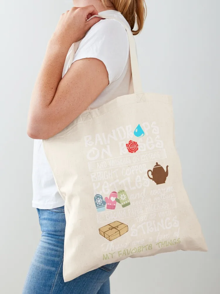 

Raindrops On Roses Whiskers Kittens Favorite Thing Tote Bag Big bag shopper bag women custom bags Women's