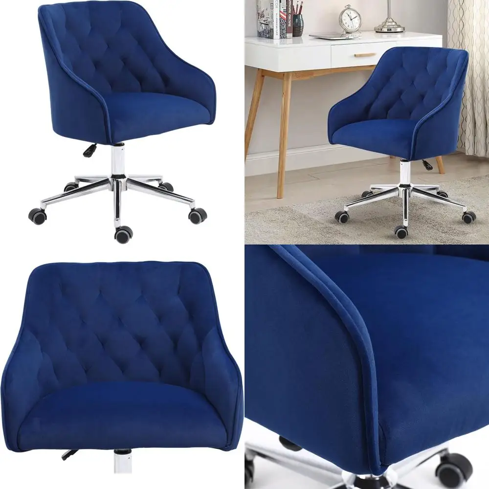 

Adjustable Swivel Makeup Vanity Chair with Wheels for Home Office Use