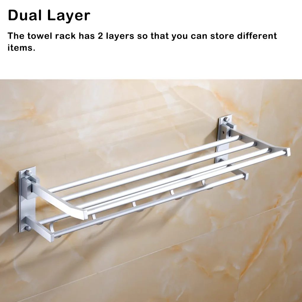 Bath Towel Storage Rack Matte Bathroom Toilet Washcloth Bracket Stand