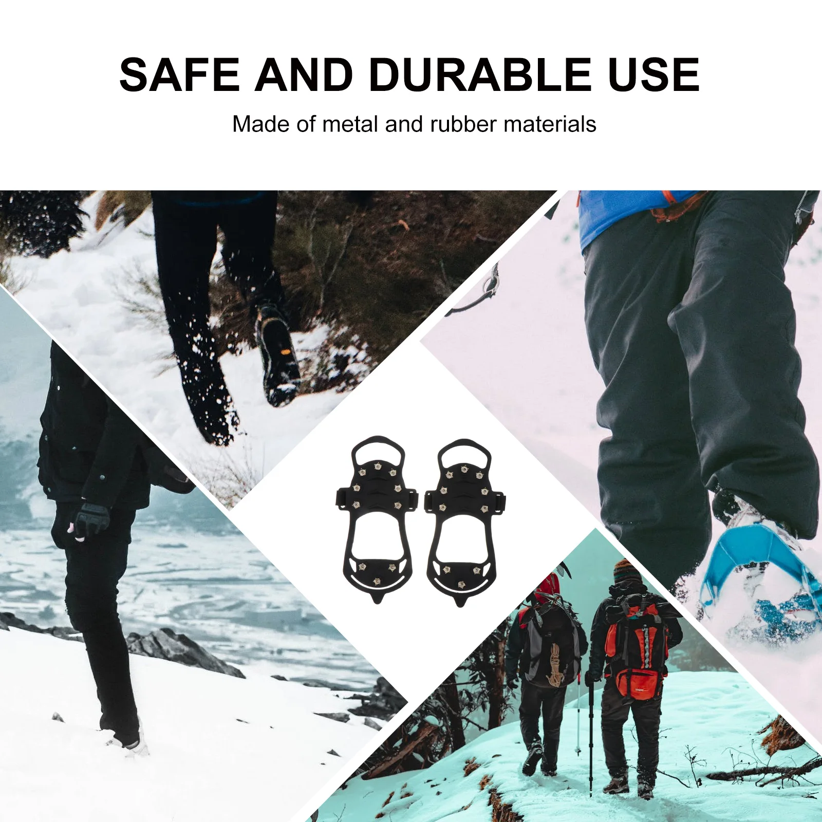 

Covers Anti-slip Shoe Ice Claws Snow Gaiters for Shoes Boots Winter Black High Elastic Environmental Protection Rubber Miss