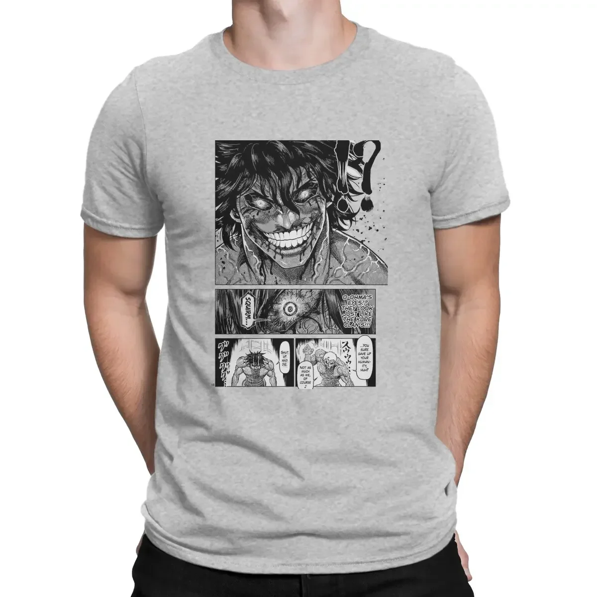 Kengan Ashura Page Men TShirt Da Lu Wu En Ri Man's Works Crewneck Short Sleeve 100% Cotton T Shirt Humor Top Quality Birthday