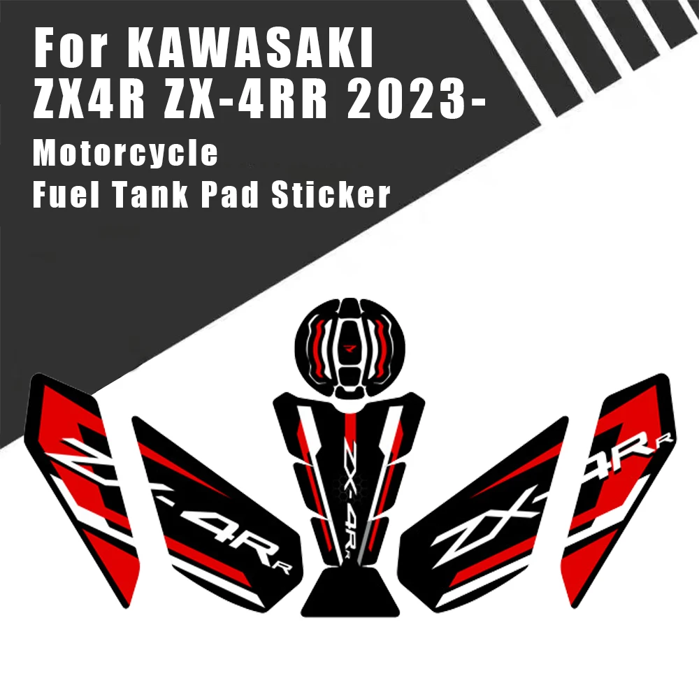 

Fuel Tank Pad Sticker For Kawasaki ZX4R ZX 4R ZX4RR 2023+ Motorcycle Stickers Anti-skid Body Fishbone Decal Scratch Paster