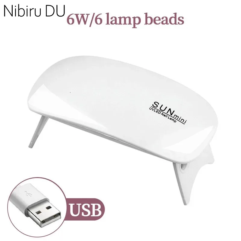 Mini macchina per asciugare le unghie Lampada per manicure UV portatile a LED Lampada per unghie per uso domestico per asciugare lo smalto con cavo USB Strumento per manicure