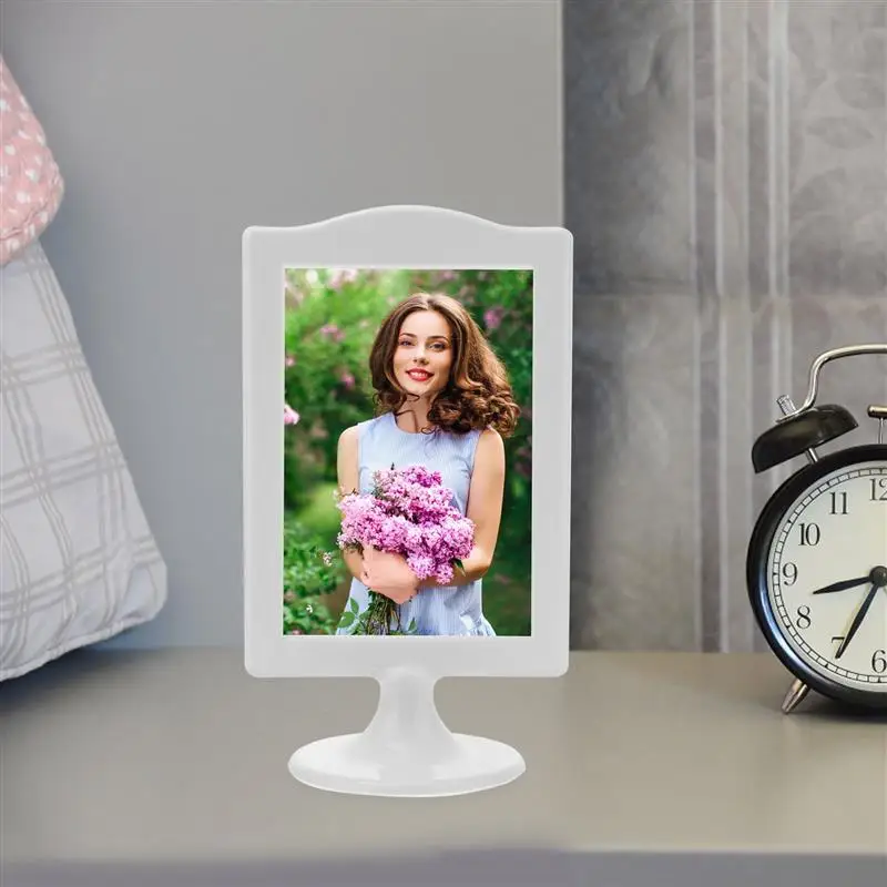 4 Pcs Photo Frame Picture Display Stand Desk Decorations Double Sided  Double Sided Frames Wall Mounted Table Desktop Standing