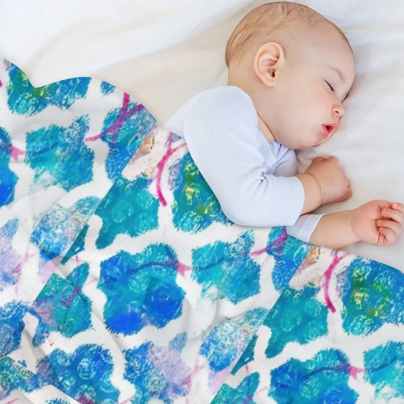 BLUE AND WHITE MOROCCAN WINDOW TILES Throw Blanket Blankets Sofas Of Decoration For Sofa Thin Bed Decorative Sofas Blankets