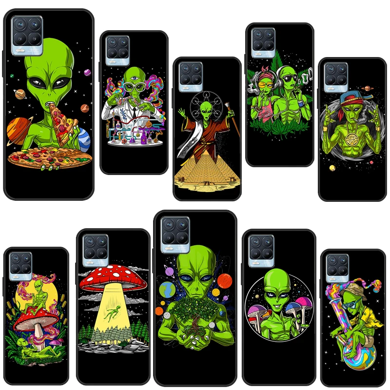 Space Alien Magic For Realme C55 C35 C33 C31 C30 C21Y GT Neo 5 10 11 Pro Plus OnePlus 11 10T Nord 2 2T Case