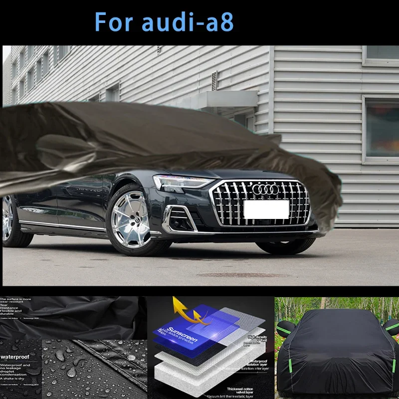 

For audi -a8 Outdoor Protection Full Car Covers Snow Cover Sunshade Waterproof Dustproof Exterior Car accessories