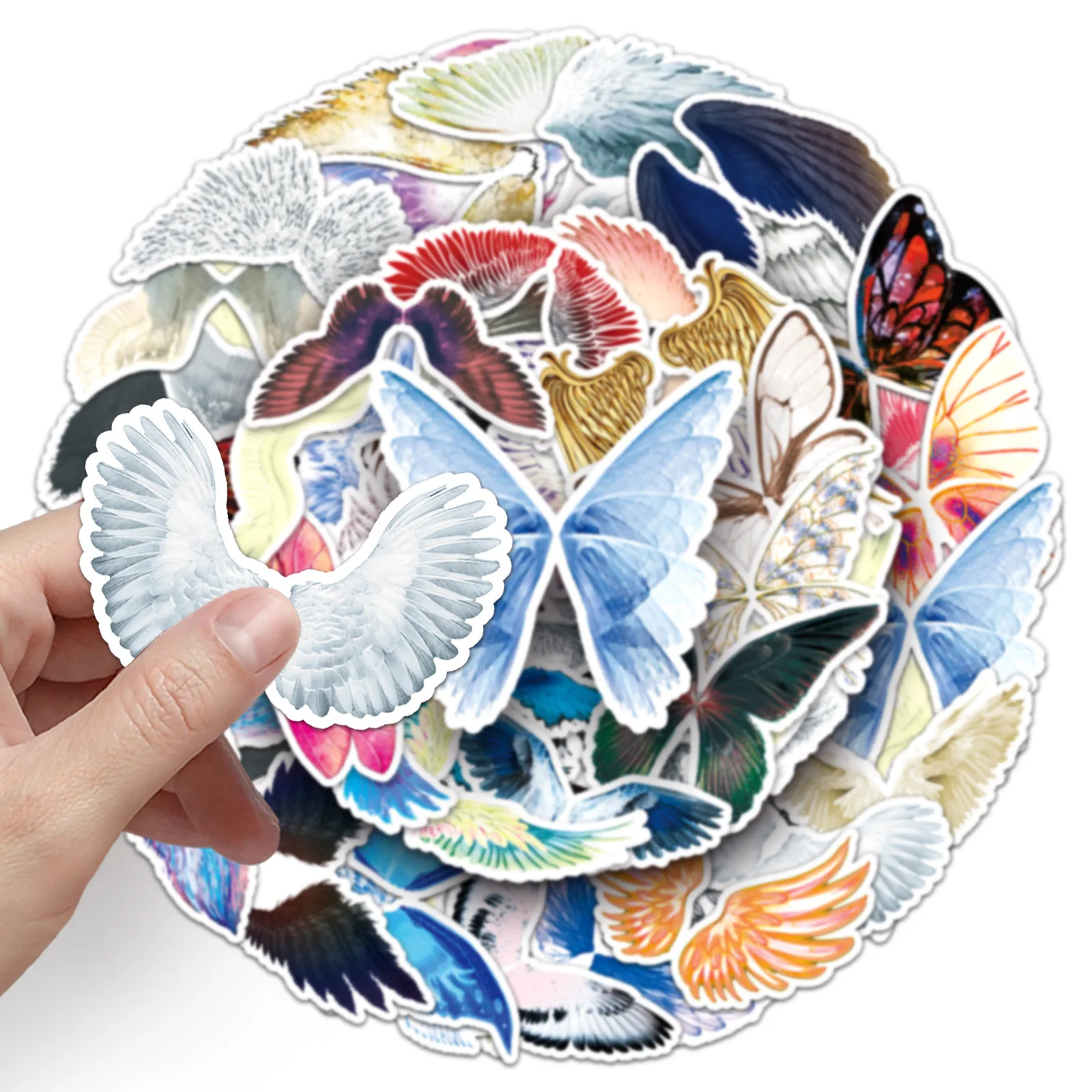 

50PCS Wings Personalized Creative Graffiti Stickers DIY Guitar Phone Laptop Water Cup Skateboard Waterproof Stickers Kid Toys