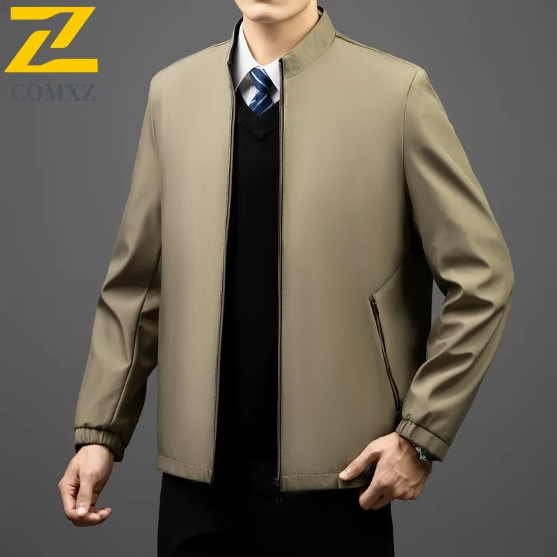 

COMXZ Urban Mens Jacket Premium Commute Office Windproof Motorcycle Jacket Business Casual Lightweight Autumn New Mens Coat