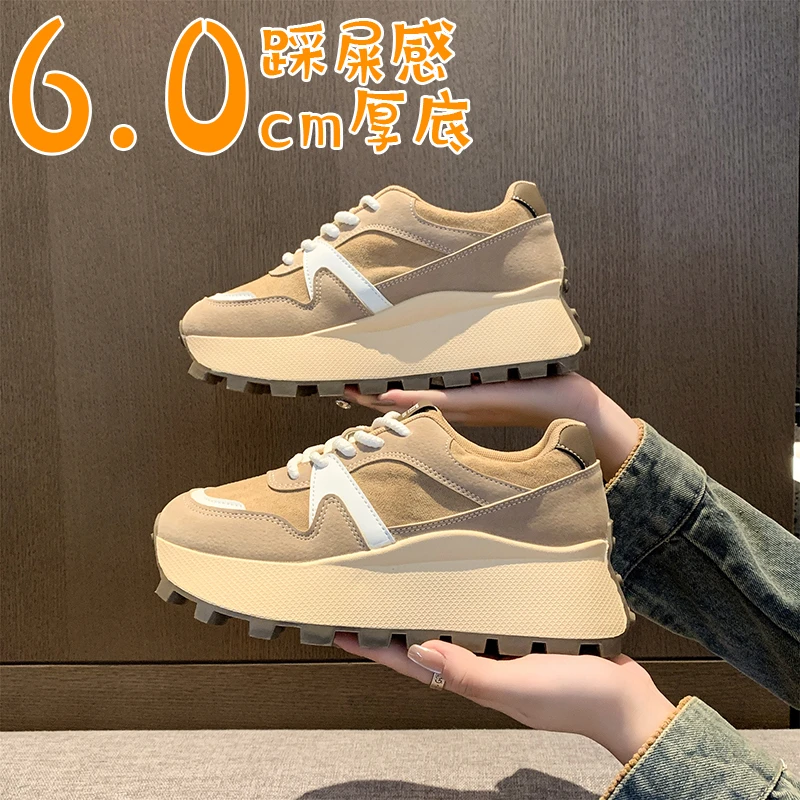 New Women's Fashion Sneakers Casual 6 Cm Thick Only Walking Shoes Luxury Designer High Quality Women's Shoes Zapatos De Mujer