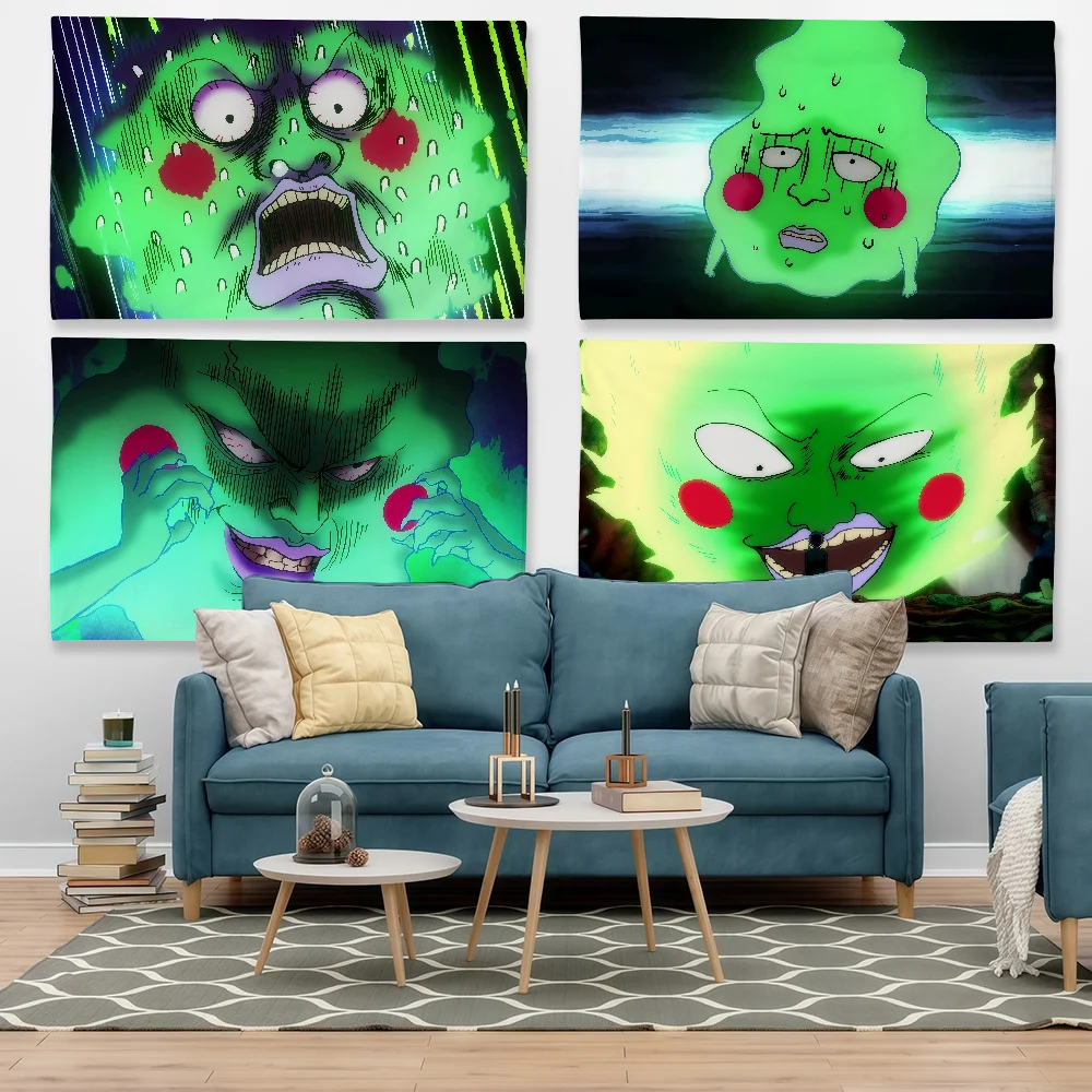 Anime P-Psycho 100 Dimple Funny Flag Tapestry Outdoor Party Bedroom Living Room Dormitory Decorative Themed Wall Hanging Banner
