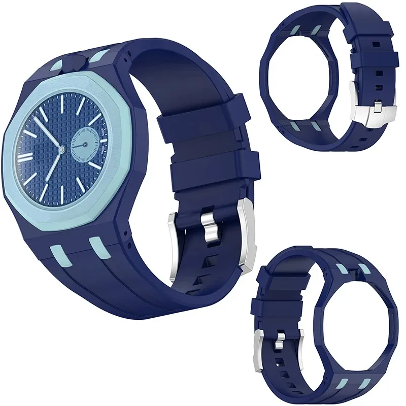 Factory Direct Sales High-end Hot PC Case+Silicone Strap for Swatch X AP Royal Pocket Watch Accessories Changer To Integrated