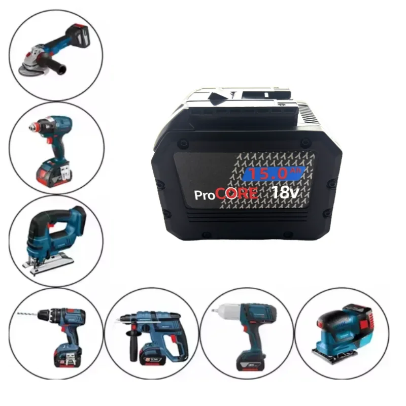 بطارية بديلة من سلسلة Bosch ProCORE Premium 18 فولت، خلية بطارية 21700 جديدة مناسبة لـ BOSCH BAT609، BAT618، GBA18V15.0Ah